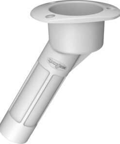 Mate Series Plastic 30° Rod & Cup Holder - Open - Oval Top - White