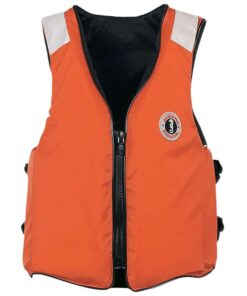 Mustang Classic Industrial Flotation Vest w/SOLAS Tape - Orange - XXL