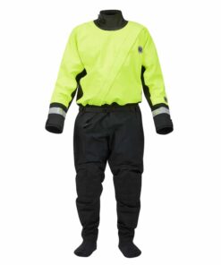 Mustang MSD576 Water Rescue Dry Suit - Fluorescent Yellow Green-Black - XXL