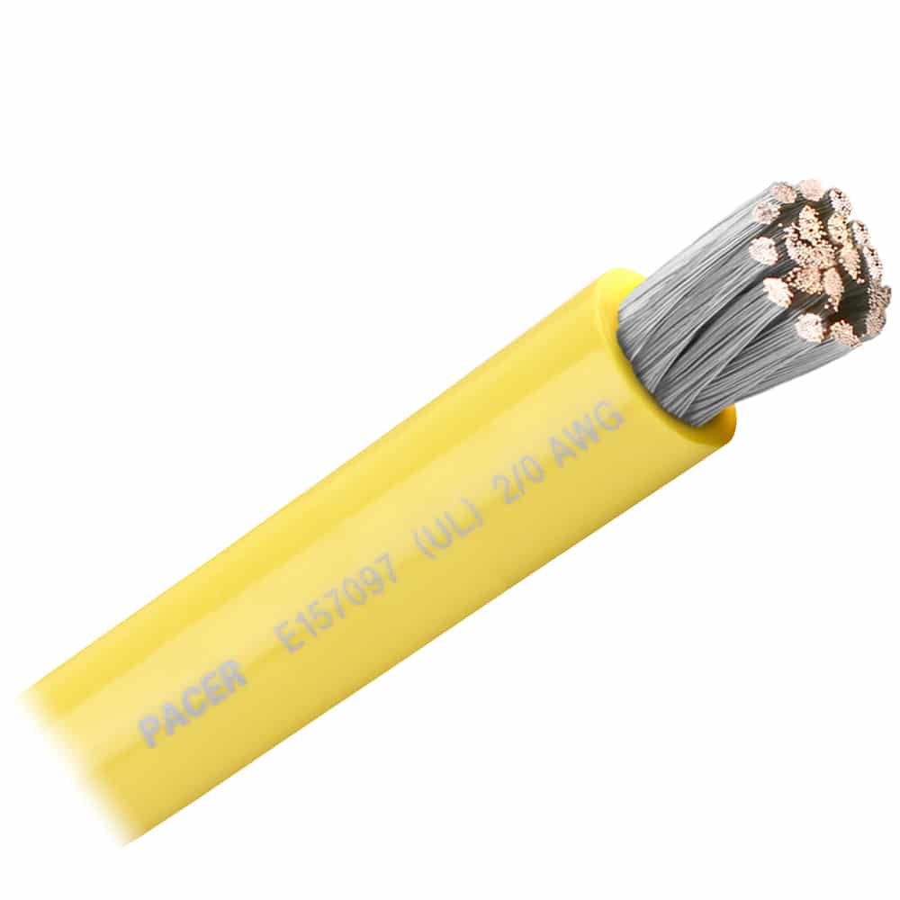 Pacer Yellow 2/0 AWG Battery Cable - Sold By The Foot