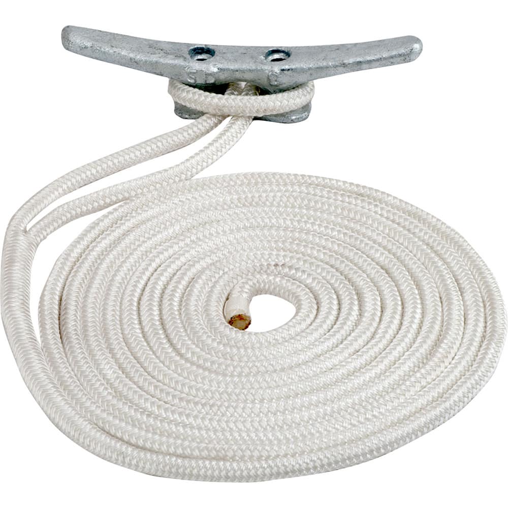 Sea-Dog Double Braided Nylon Dock Line - 1/2" x 15' - White