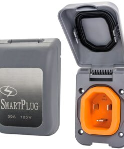SmartPlug 30 AMP Male Non-Metallic Inlet Cover - Grey
