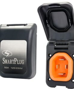 SmartPlug 50 AMP Male Non-Metallic Inlet Cover - Black