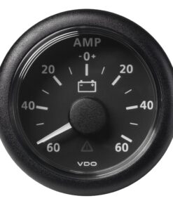 Veratron 52MM (2-1/16") ViewLine Battery Status Gauge -60/+60AMP - Black Dial & Bezel