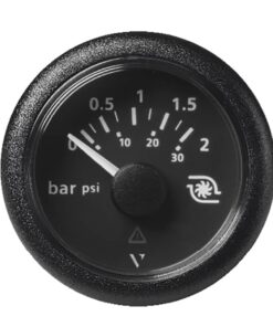 Veratron 52MM (2-1/16") ViewLine Boost Pressure Gauge 2 Bar/30 PSI - Black Dial & Round Bezel