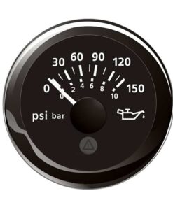 Veratron 52MM (2-1/16") ViewLine Oil Pressure Indicator 0 to 150 PSI - Black Dial & Round Bezel