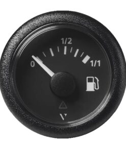 Veratron 52mm (2-1/16") ViewLine Fuel Tank Level Gauge - 0 to 1/1 - Black Dial & Round Bezel