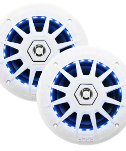 Boss Audio 6.5" MRGB65 Speakers w/RGB Lighting - White - 200W