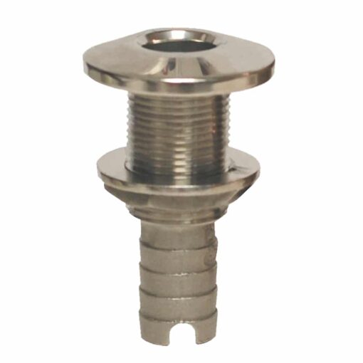 GROCO Stainless Steel Hose Barb Thru-Hull Fitting - 1/2"