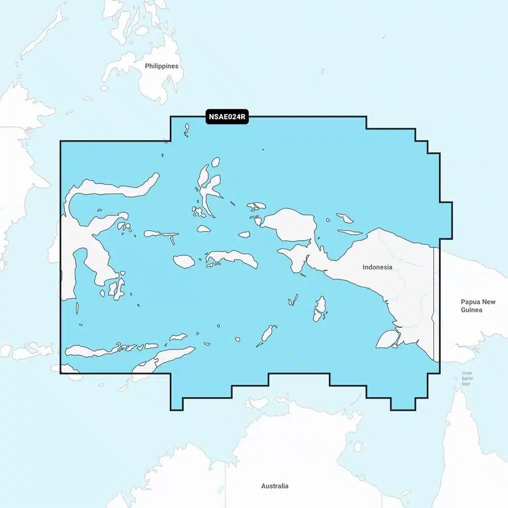 Garmin Navionics+ NSAE024R - Central West Papua & East Sulawesi - Marine Chart