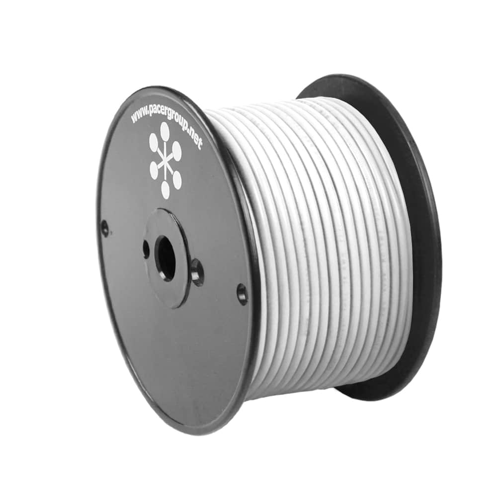 Pacer White 8 AWG Primary Wire - 100'