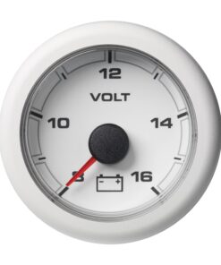 Veratron 52MM (2-1/16") OceanLink Battery Voltage Gauge - 8 to 16V - White Dial & Bezel