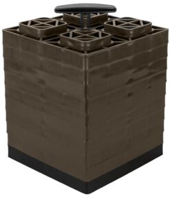 Camco FasTen Leveling Blocks w/T-Handle - 2x2 - Brown *10-Pack