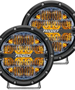 RIGID Industries 360-Series 6" LED Off-Road Fog Light Drive Beam w/Amber Backlight - Black Housing