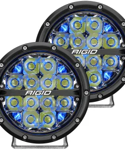 RIGID Industries 360-Series 6" LED Off-Road Fog Light Drive Beam w/Blue Backlight - Black Housing