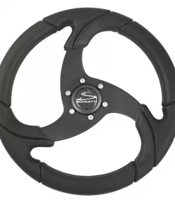 Schmitt Marine Folletto 14.2" Wheel - Black Polished Polyurethane - 3/4" Tapered Shaft w/Black Center Cap