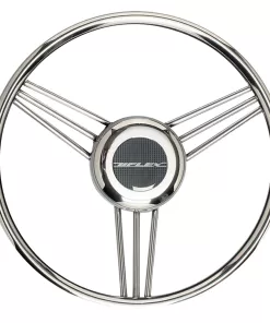 Uflex V27 13.8" Steering Wheel - Stainless Steel Grip & Spokes