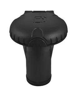 Attwood Deck Fills f/Pressure Relief Systems - Straight Body - Scalloped Black Plastic Cap