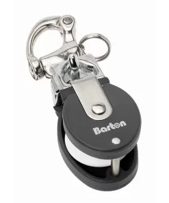 Barton Marine Size 2 Snatch Block w/Stainless Snap Shackle - 35mm Sheave