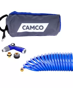 Camco 20' Coiled Hose & Spray Nozzle Kit