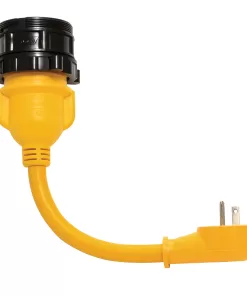 Camco PowerGrip Locking Adapter - 15A/125V Male to 30A/125V Female Locking