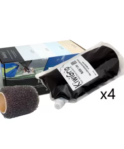KiwiGrip 4 - 1 Liter Pouches - Black with 4" Roller
