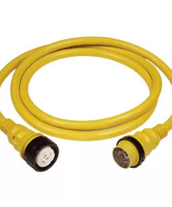 Marinco 50AMP 125/250V Shore Power Cable - 12' - Yellow