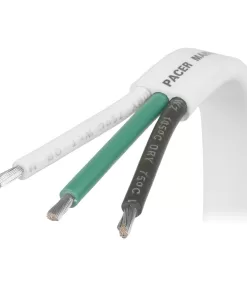 Pacer White Triplex Cable - 14/3 AWG - Black/Green/White - Sold by the Foot