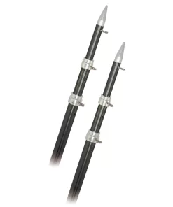 Rupp 15' Telescopic Carbon Fiber Outrigger Poles 1.5" - Silver