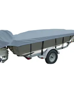 Carver Poly-Flex II Narrow Series Styled-to-Fit Boat Cover f/15.5' V-Hull Fishing Boats - Grey