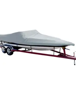 Carver Poly-Flex II Styled-to-Fit Boat Cover f/18.5' Sterndrive Ski Boats with Low Profile Windshield - Grey