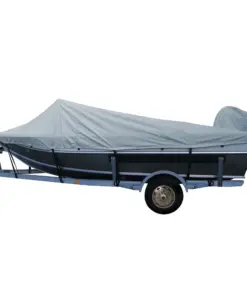 Carver Poly-Flex II Styled-to-Fit Boat Cover f/19.5' Aluminum Boats w/High Forward Mounted Windshield - Grey