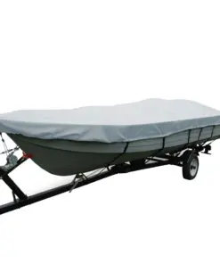 Carver Poly-Flex II Wide Series Styled-to-Fit Boat Cover f/13.5' V-Hull Fishing Boats Without Motor - Grey