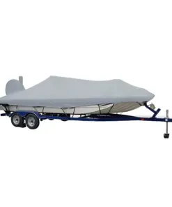 Carver Sun-DURA® Extra Wide Series Styled-to-Fit Boat Cover f/18.5' Aluminum Modified V Jon Boats - Grey
