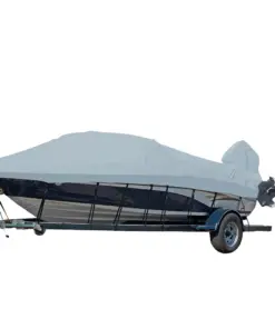 Carver Sun-DURA® Styled-to-Fit Boat Cover f/14.5' V-Hull Runabout Boats w/Windshield & Hand/Bow Rails - Grey