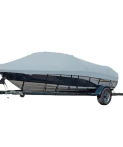 Carver Sun-DURA® Styled-to-Fit Boat Cover f/23.5' Sterndrive V-Hull Runabout Boats (Including Eurostyle) w/Windshield & Hand/Bow Rails - Grey