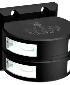 Lopolight Series 301-011 - Double Stacked Masthead Light - 5NM - Vertical Mount - White - Black Housing