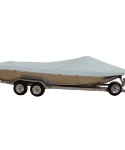 Sun-DURA® Styled-to-Fit Boat Cover f/19.5' Sterndrive Aluminum Boats w/High Forward Mounted Windshield - Grey