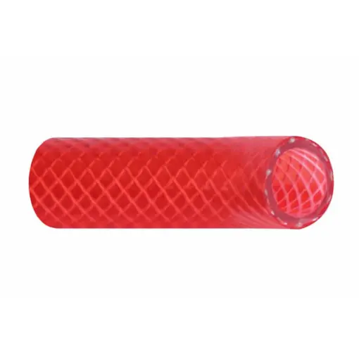 Trident Marine 5/8" x 50' Boxed Reinforced PVC (FDA) Hot Water Feed Line Hose - Drinking Water Safe - Translucent Red