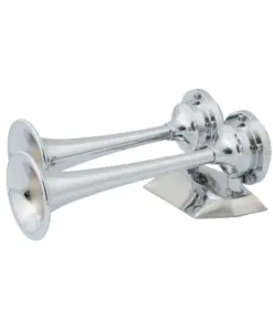 Marinco 12V Chrome Plated Dual Trumpet Mini Air Horn