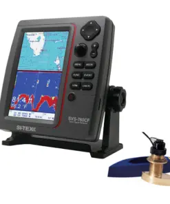 SI-TEX SVS-760CF Dual Frequency Chartplotter/Sounder w/ C-Map 4D Chart & Bronze Thru-Hull Triducer