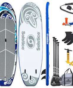 Solstice Watersports 16' Maori Giant Inflatable Stand-Up Paddleboard w/Leash & 4 Paddles