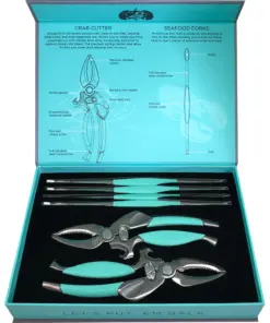 Toadfish Crab/Lobster Tool Set - 2 Shell Cutters & 4 Seafood Forks