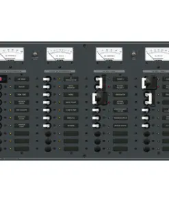 Blue Sea 8086 AC 3 Sources +12 Positions/DC Main +19 Position Toggle Circuit Breaker Panel - White Switches