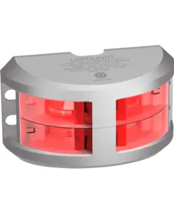 Lopolight Series 200-016 - Double Stacked Navigation Light - 2NM - Vertical Mount - Red - Silver Housing
