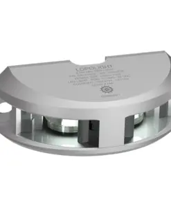 Lopolight Series 200-024 - Navigation Light - 2NM - Vertical Mount - White - Silver Housing - 6M Cable