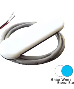 Shadow-Caster Dual Color Courtesy Light w/2' Lead Wire - White Abs Cover - Great White/Bimini Blue