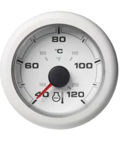 Veratron 52MM (2-1/16") OceanLink Coolant Temperature Gauge - 120°C/250°F - White Dial & Bezel