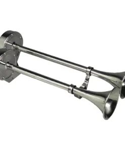 Schmitt Marine Deluxe All-Stainless Dual Trumpet Horn - 12V