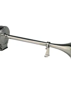 Schmitt Marine Deluxe All-Stainless Single Trumpet Horn - 12V